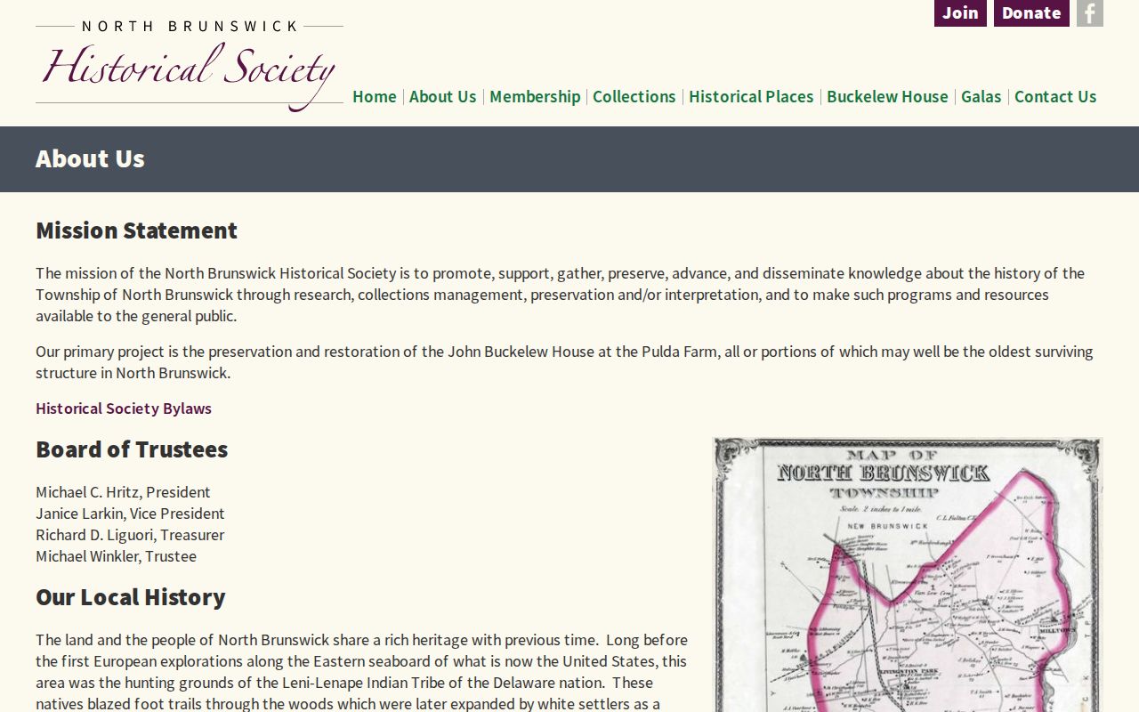 North Brunswick Historical Society source for city directory place history