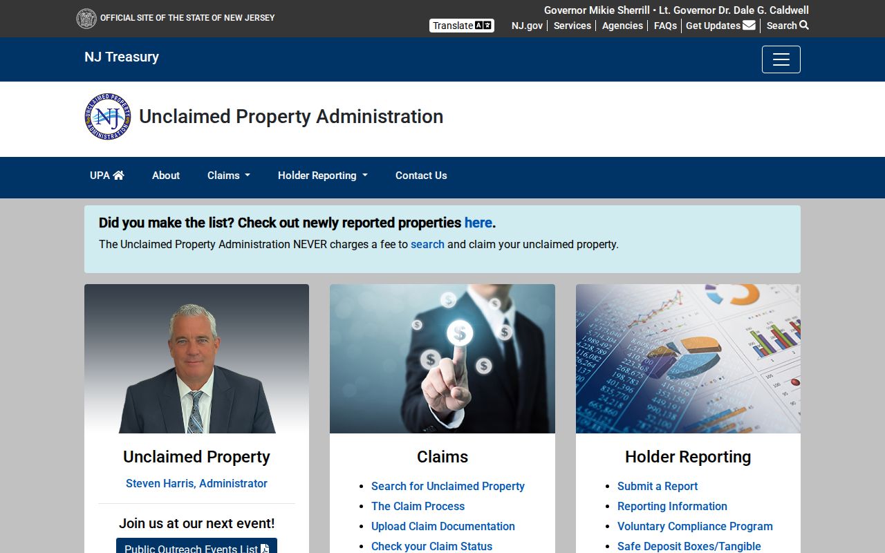 North Brunswick residents directory official unclaimed property search