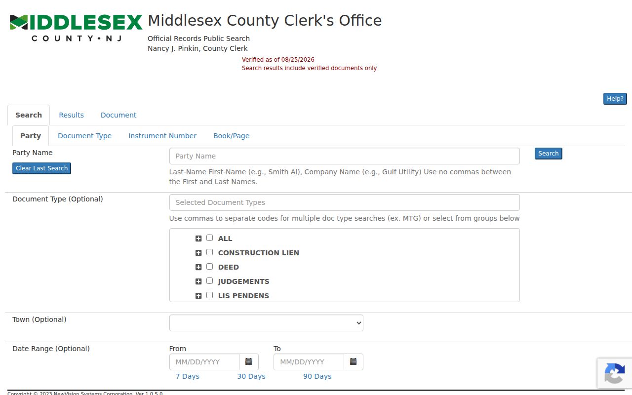 North Brunswick street directory Middlesex County deed index search